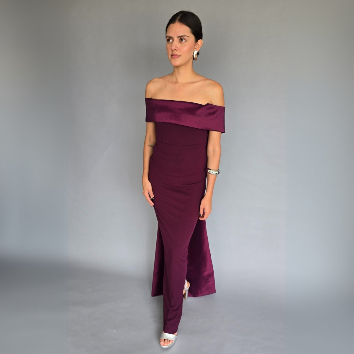 Vestido maxi moño