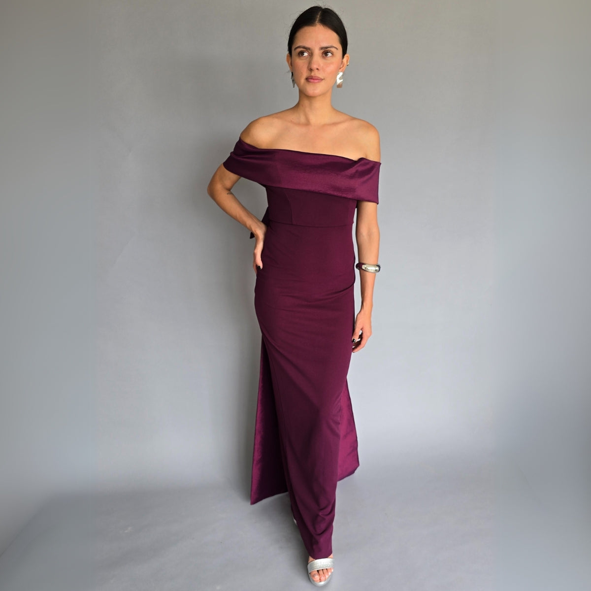 Vestido maxi moño