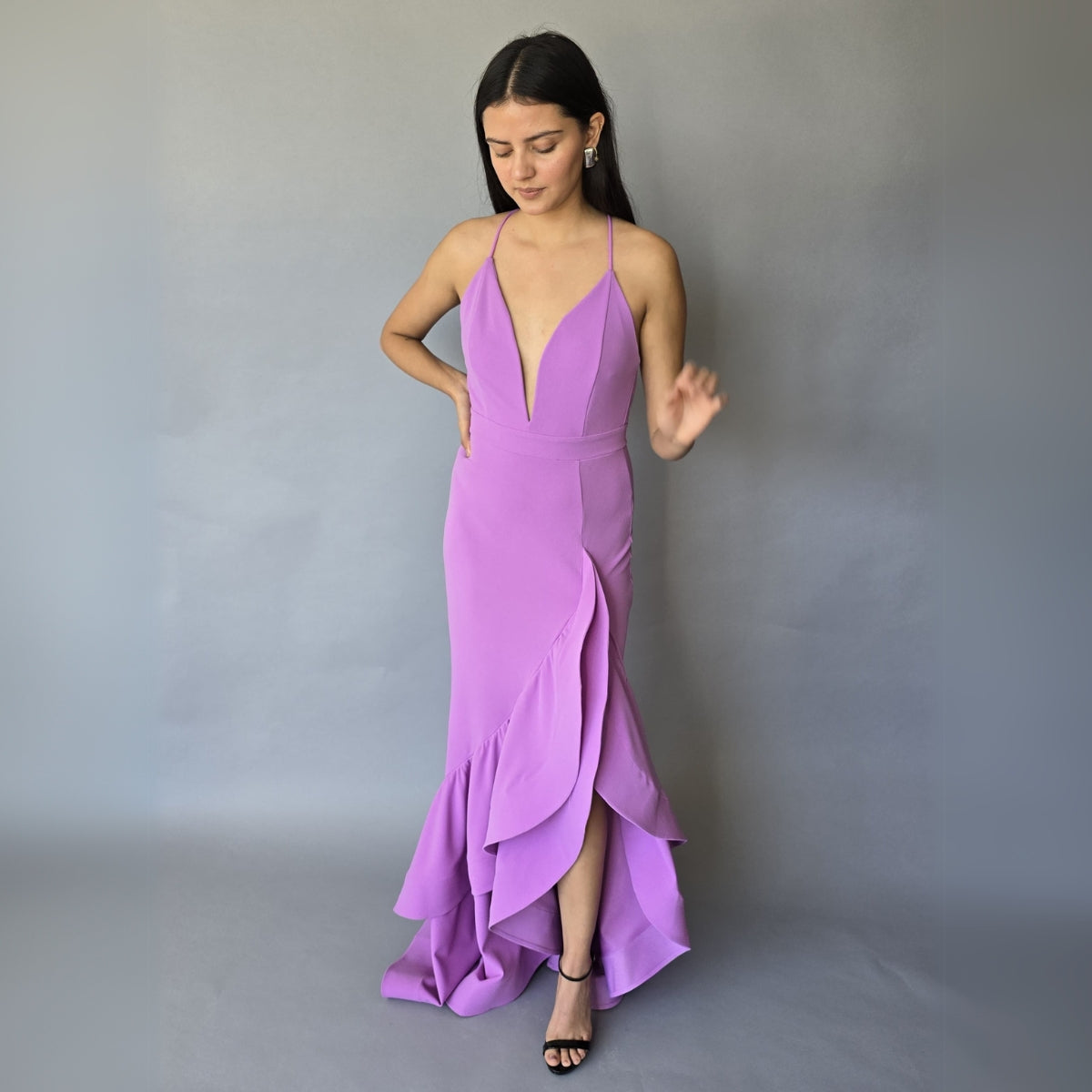 Maxi Vestido Olanes Lila