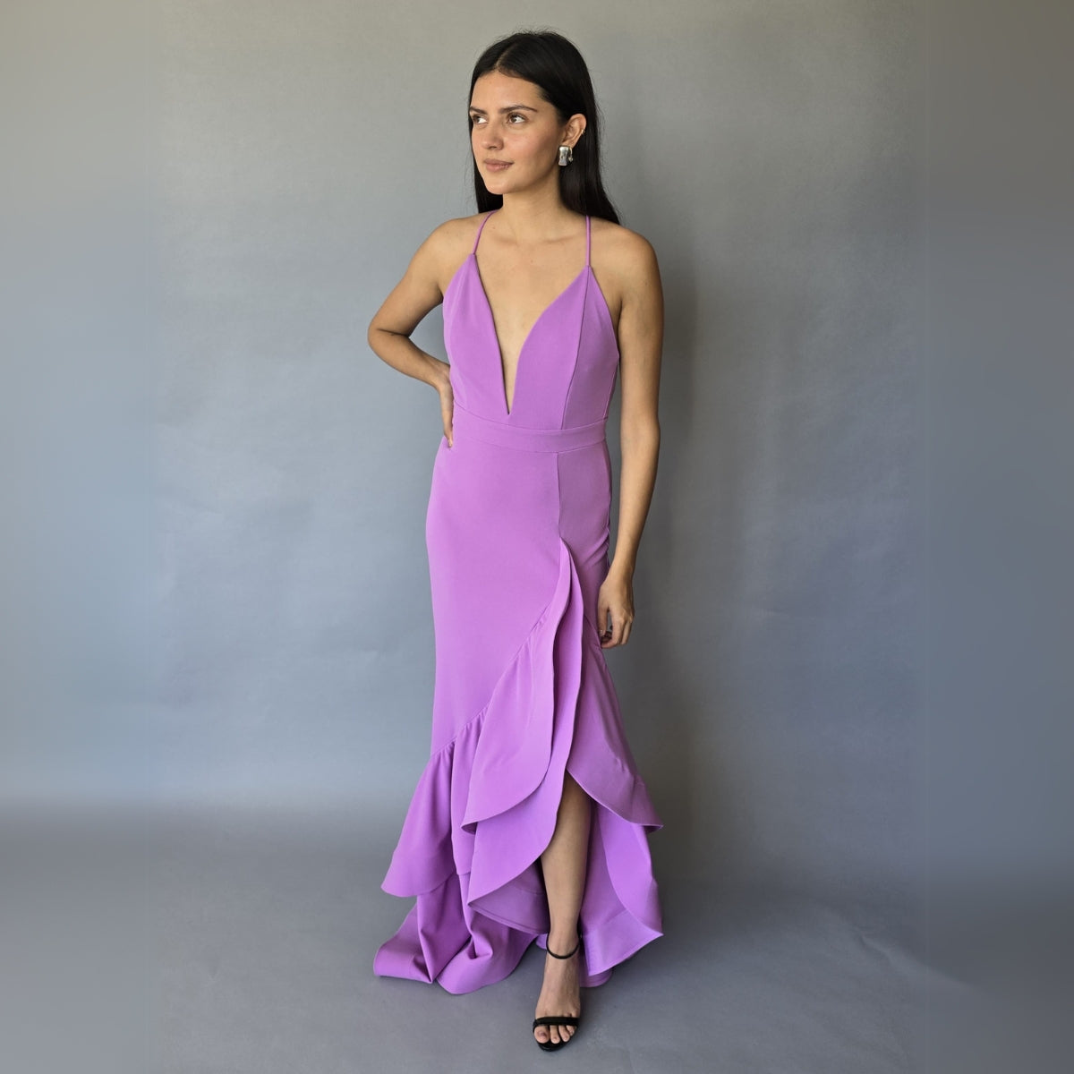 Maxi Vestido Olanes Lila