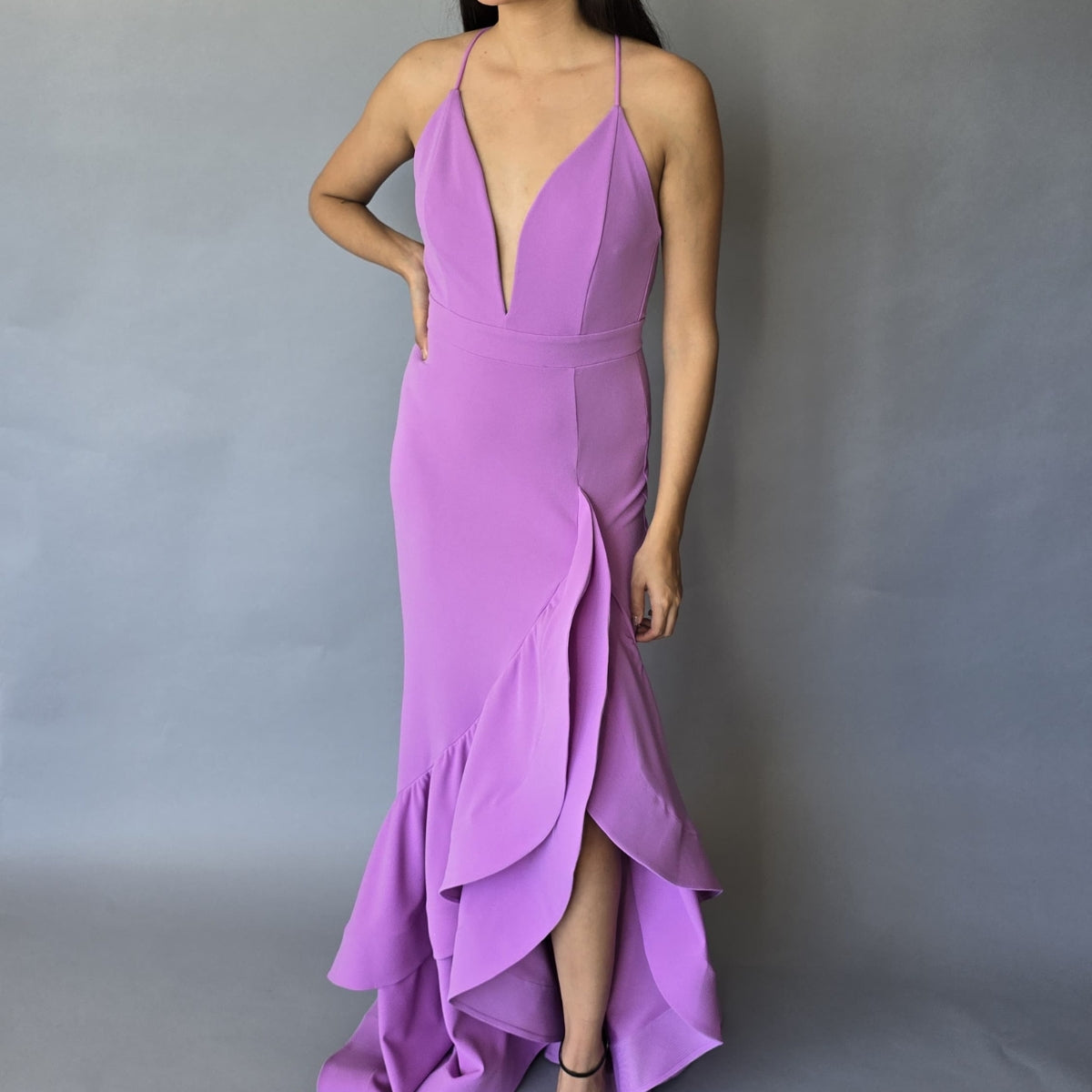 Maxi Vestido Olanes Lila
