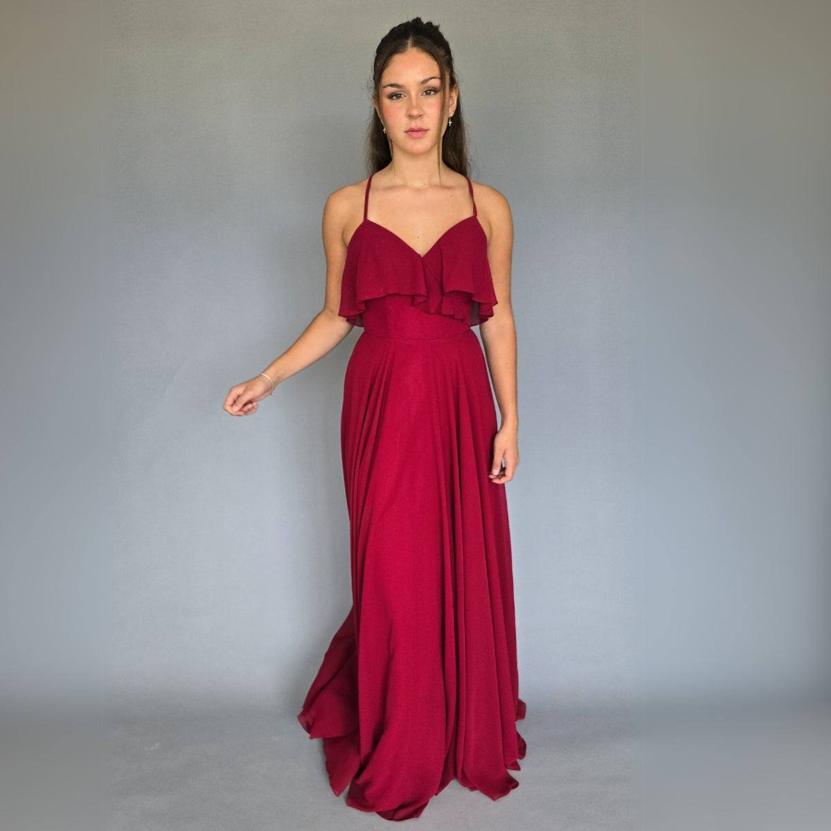 Vestido rojo quemado