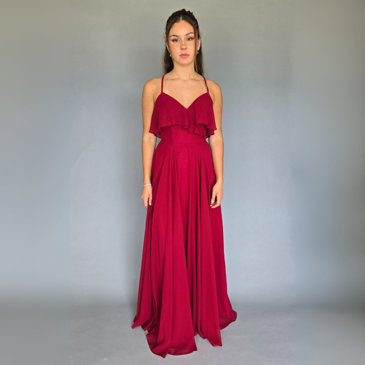 Vestido rojo quemado