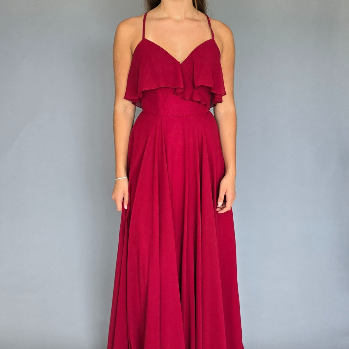 Vestido rojo quemado